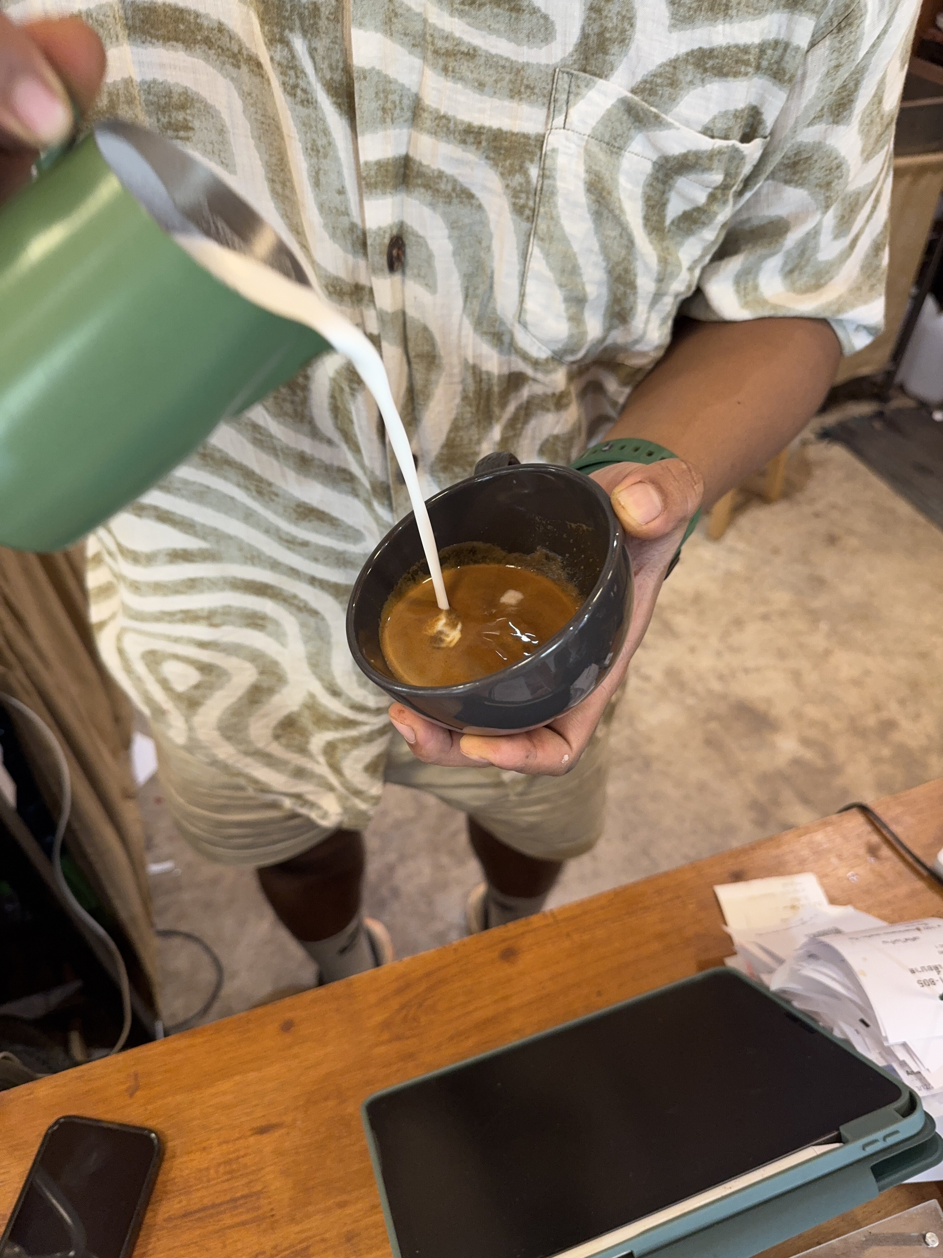 Coffee burst animation frame 1