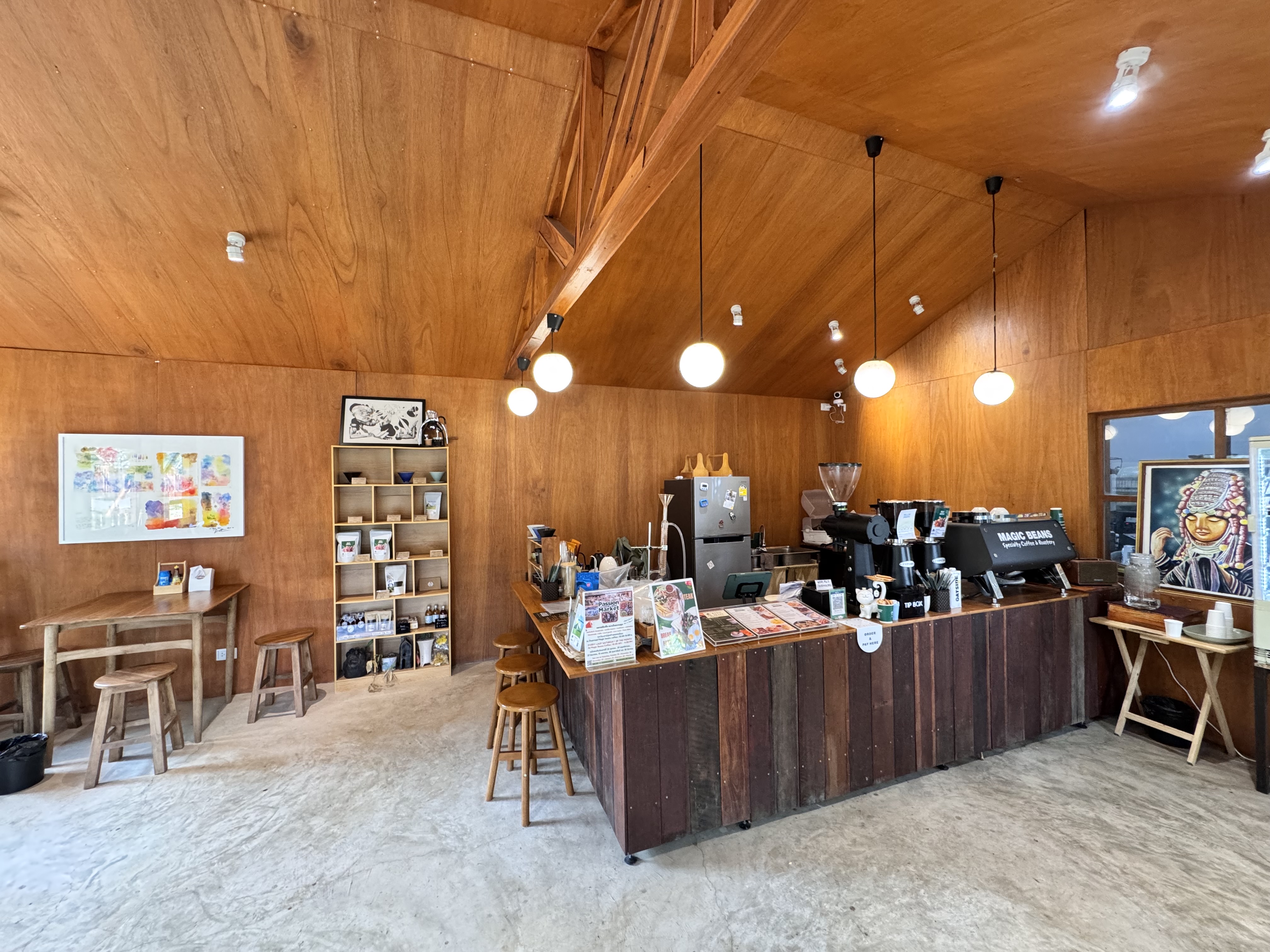 Coffee shop bar area